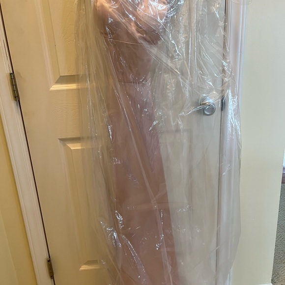 Betsy & Adam size 6 full length formal in blush pink- dry cleaned - Picture 3 of 8